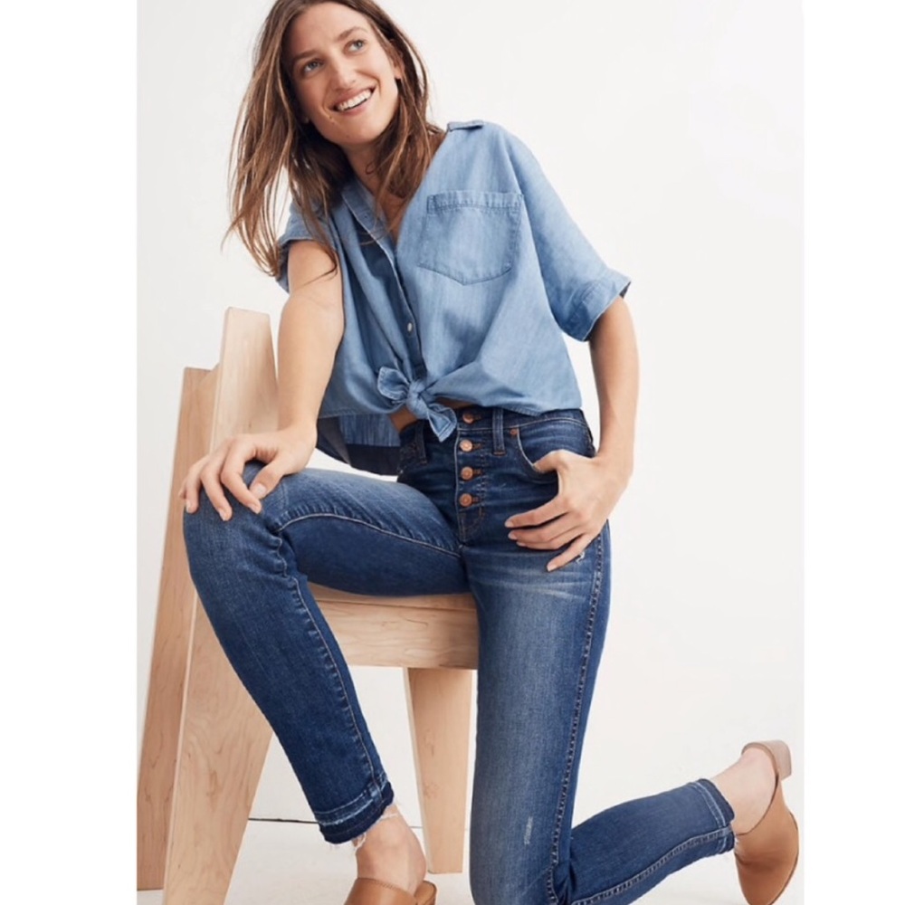 MADEWELL 10” High Rise Skinny Button Fly JEANS 31